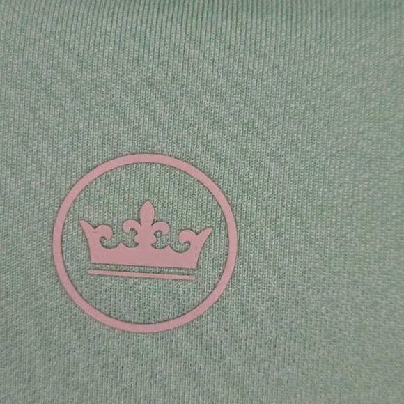 Peter Millar 1/4 Zip Mock Neck Pullover Shamrock Small Ship Embroidery Size L - Picture 5 of 7